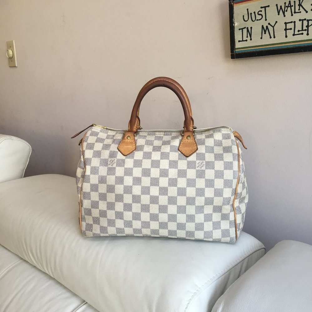 **SOLD ~ please do not buy** Louis Vuitton Speedy 30 Damier Azur - Picture 2 of 16
